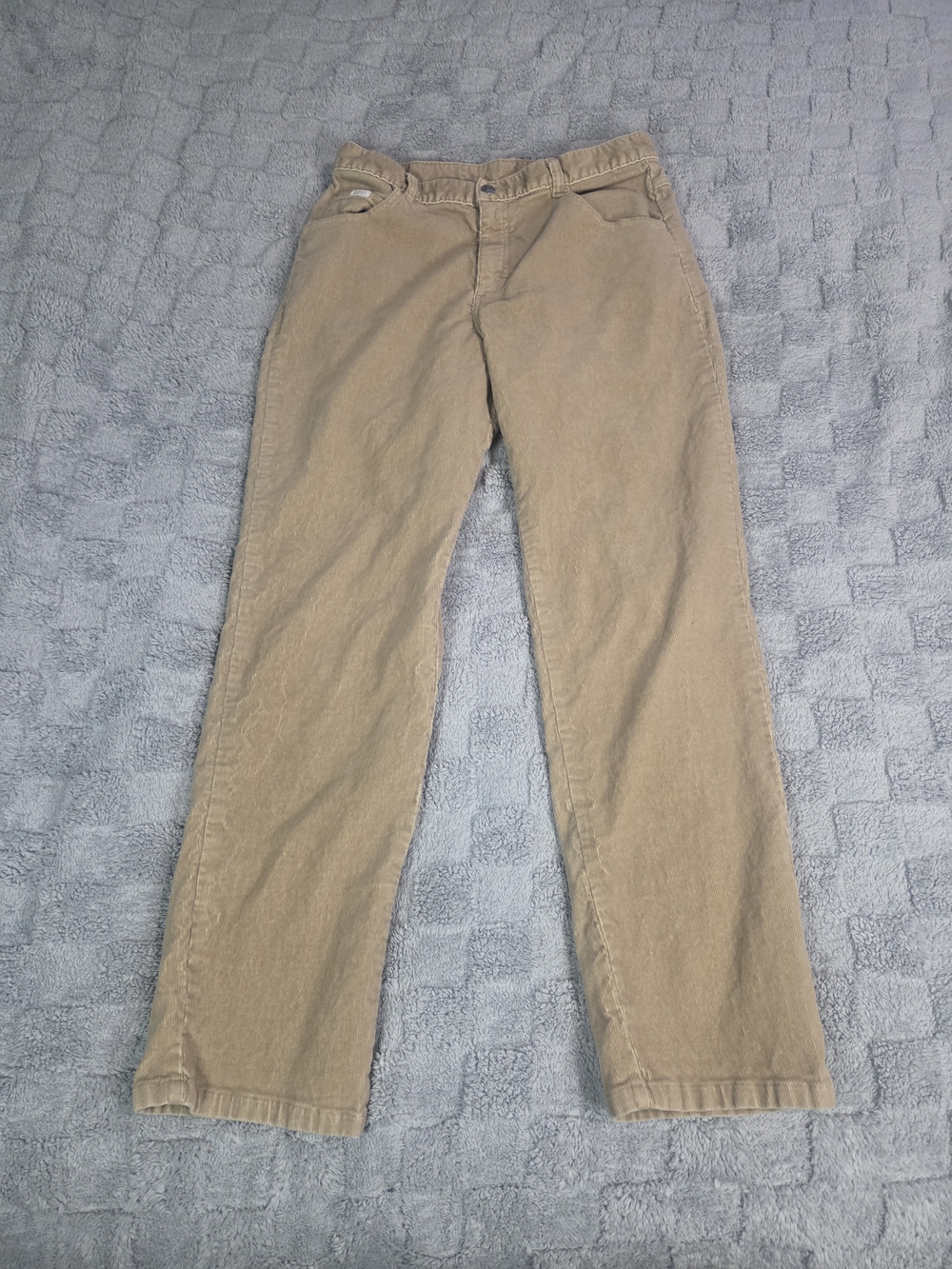 Vintage 90s ORIGINAL LEE corduroy Mom Pants Woman Size 14m  30/29 Beige